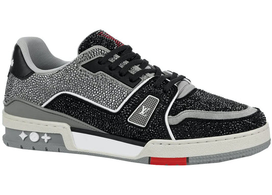 Louis Vuitton LV Trainer Black Grey Crystal