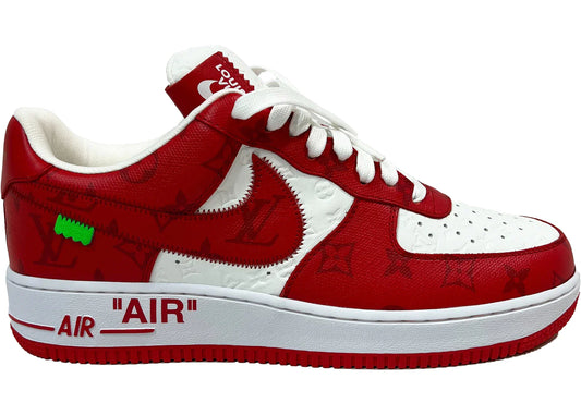 Louis Vuitton Nike Air Force 1 Low By Virgil Abloh White Red