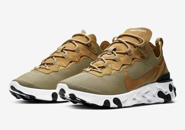 Nike React Element 55 Metallic Gold