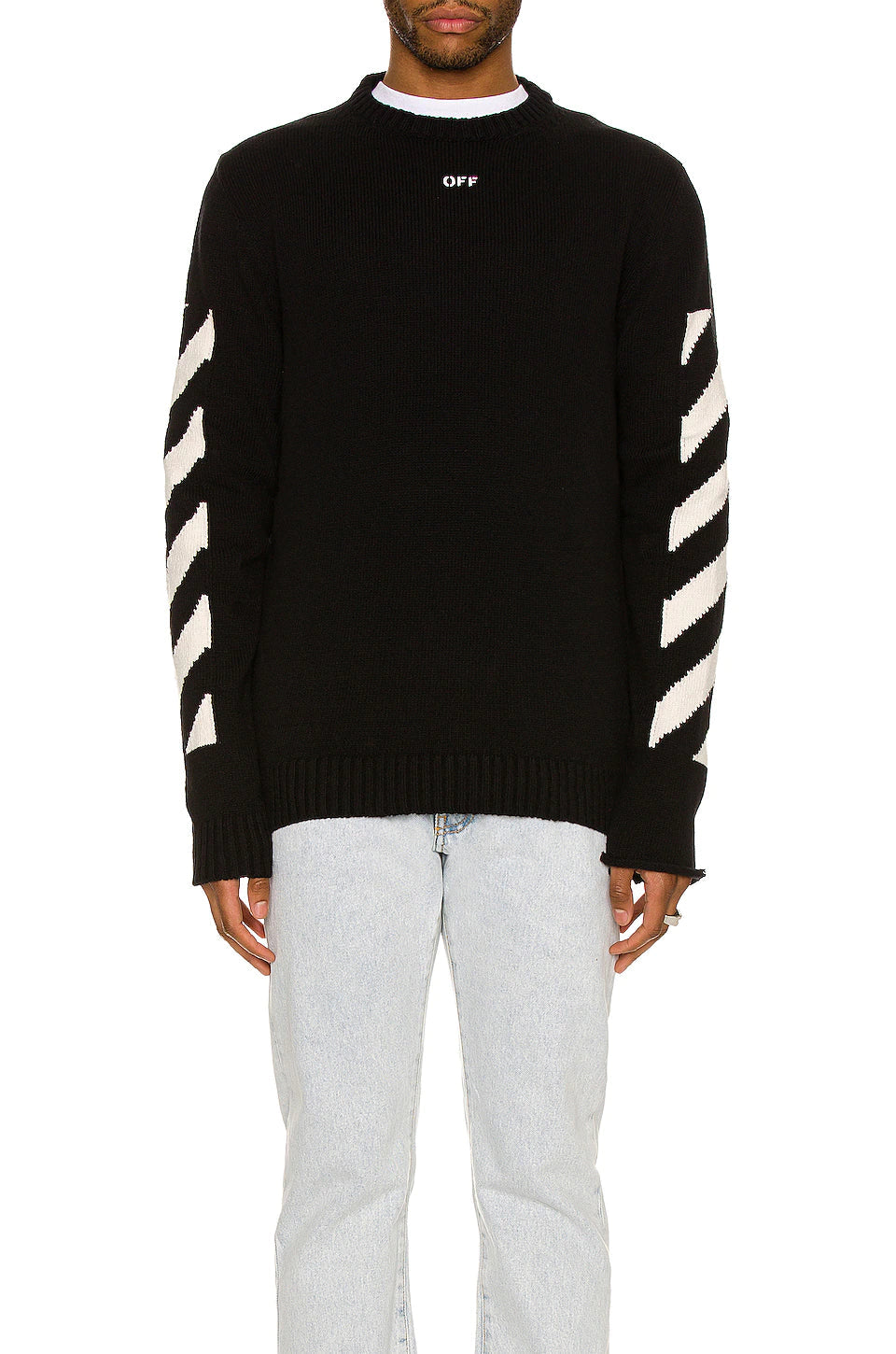 Off-White Diag Arrows Knit Sweater Black Red