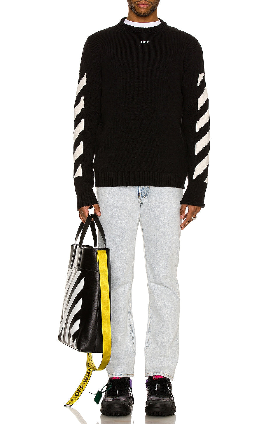 Off-White Diag Arrows Knit Sweater Black