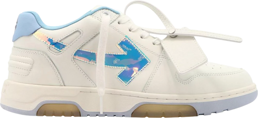 Off-White Out of Office 'White Iridescent' Leather Zip Tie