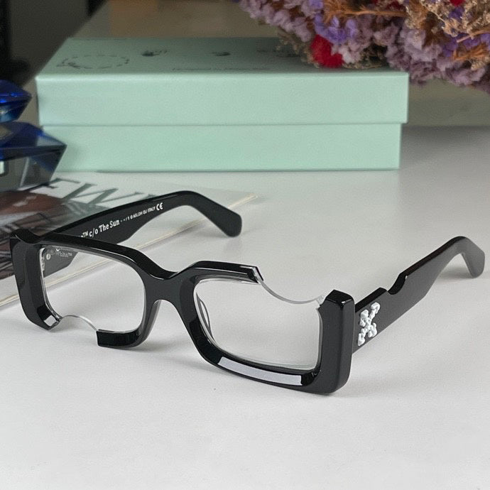 Off-White Cady Acetate 142mm Rectangular Sunglasses Transparent