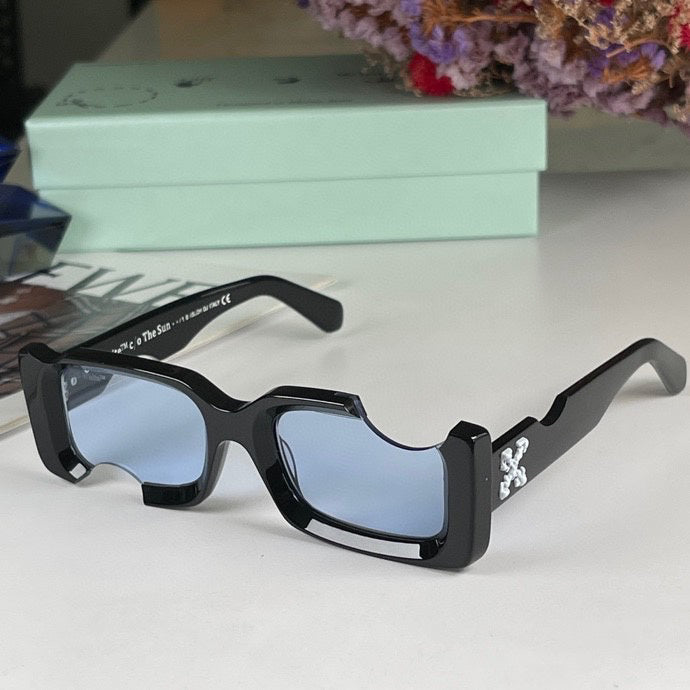 Off-White Cady Acetate 142mm Rectangular Sunglasses Transparent