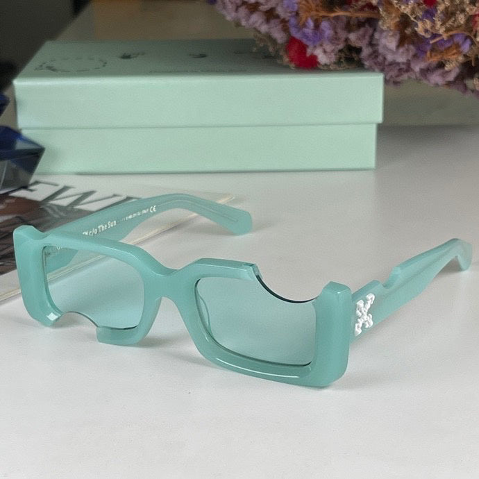 Off-White Cady Acetate 142mm Rectangular Sunglasses Pink