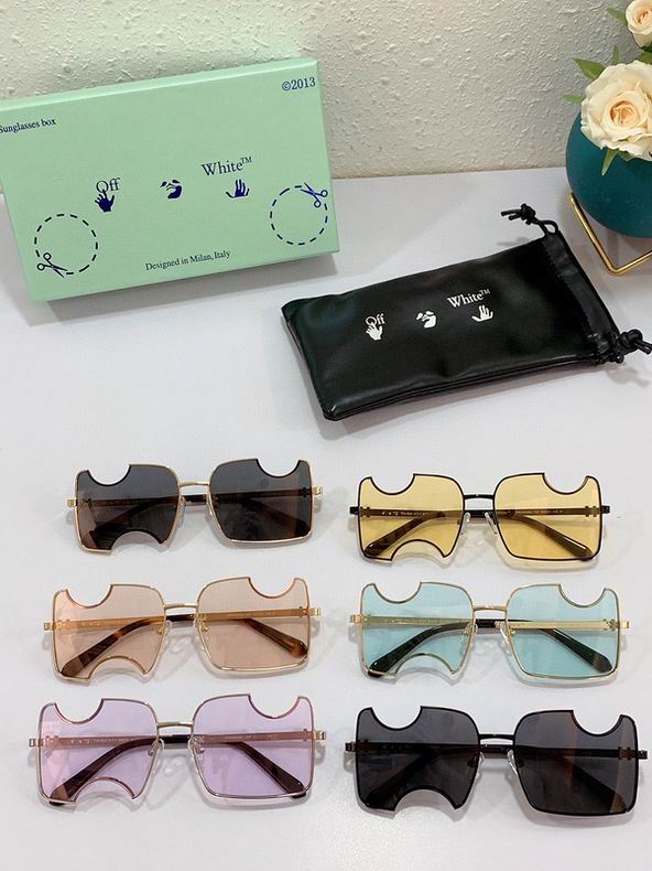 Off-White Cady cut-out rectangular-frame sunglasses