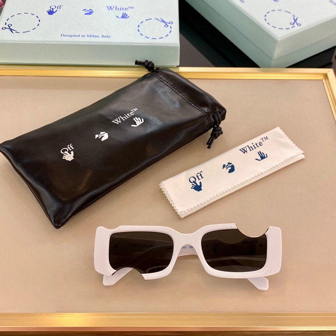 Off-White Cady Acetate 142mm Rectangular Sunglasses Transparent