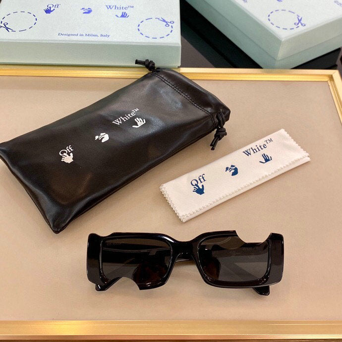 Off-White Cady Acetate 142mm Rectangular Sunglasses Pink