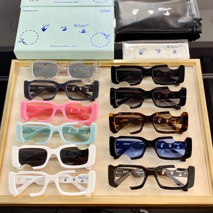 Off-White Cady Acetate 142mm Rectangular Sunglasses Pink