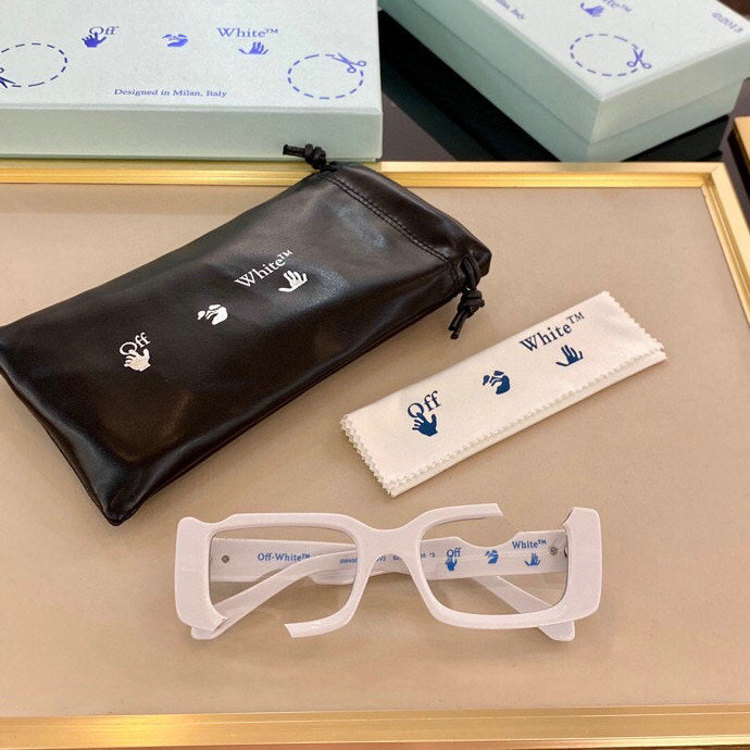 Off-White Cady Acetate 142mm Rectangular Sunglasses White / Smog