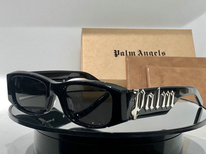 Palm Angels Angel Rectangle Frame Sunglasses Grey