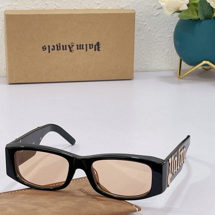 Palm Angels Angel Rectangle Frame Sunglasses Grey