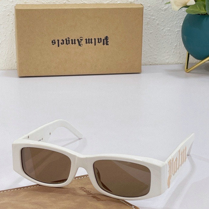 Palm Angels Angel Rectangle Frame Sunglasses Purple