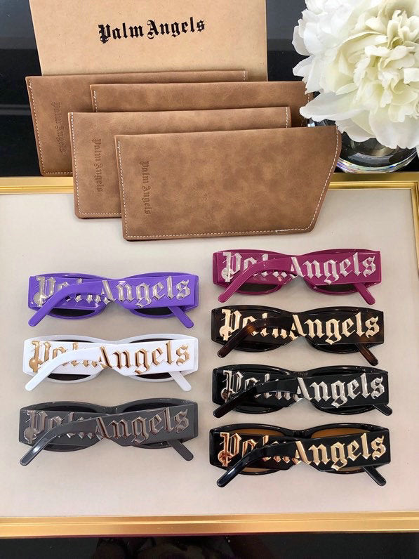 Palm Angels Angel Rectangle Frame Sunglasses Grey