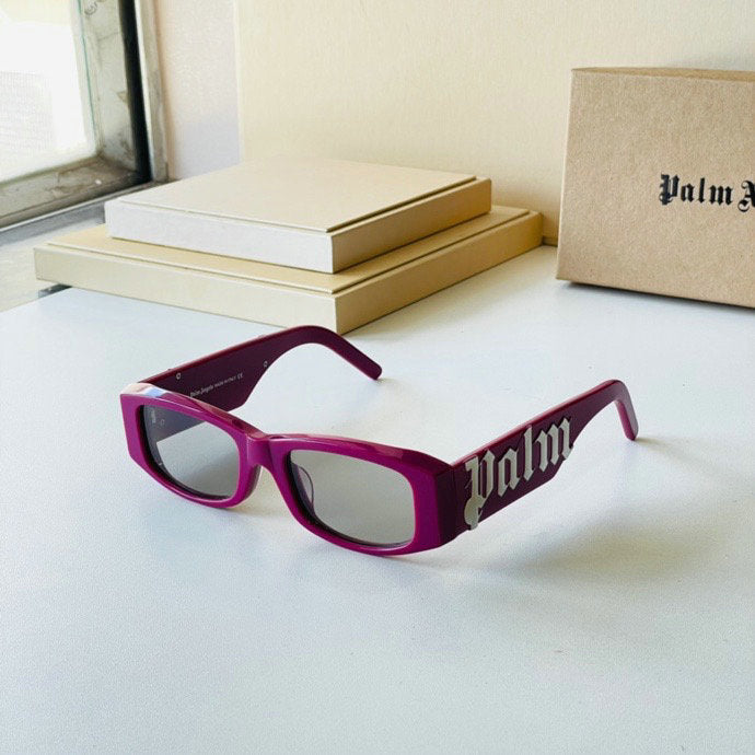 Palm Angels Angel Rectangle Frame Sunglasses Purple