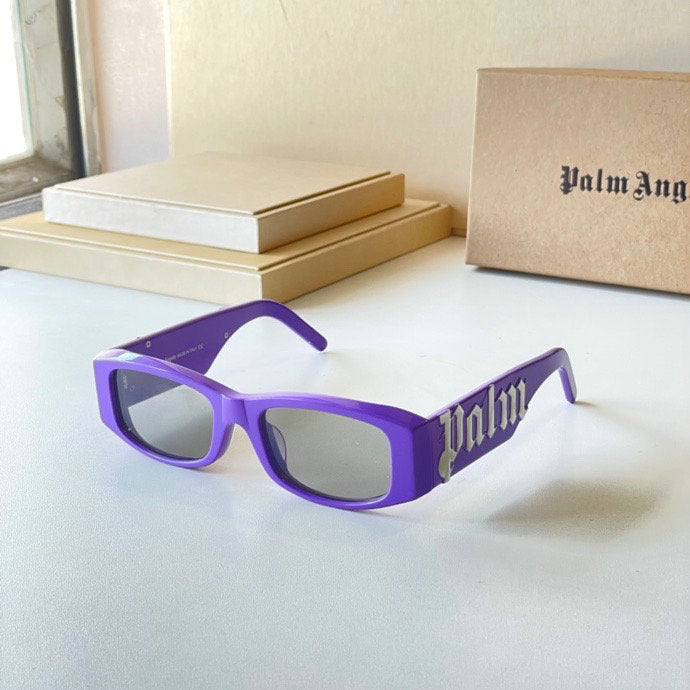 Palm Angels Angel Rectangle Frame Sunglasses Grey
