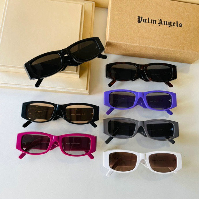 Palm Angels Angel Rectangle Frame Sunglasses Purple