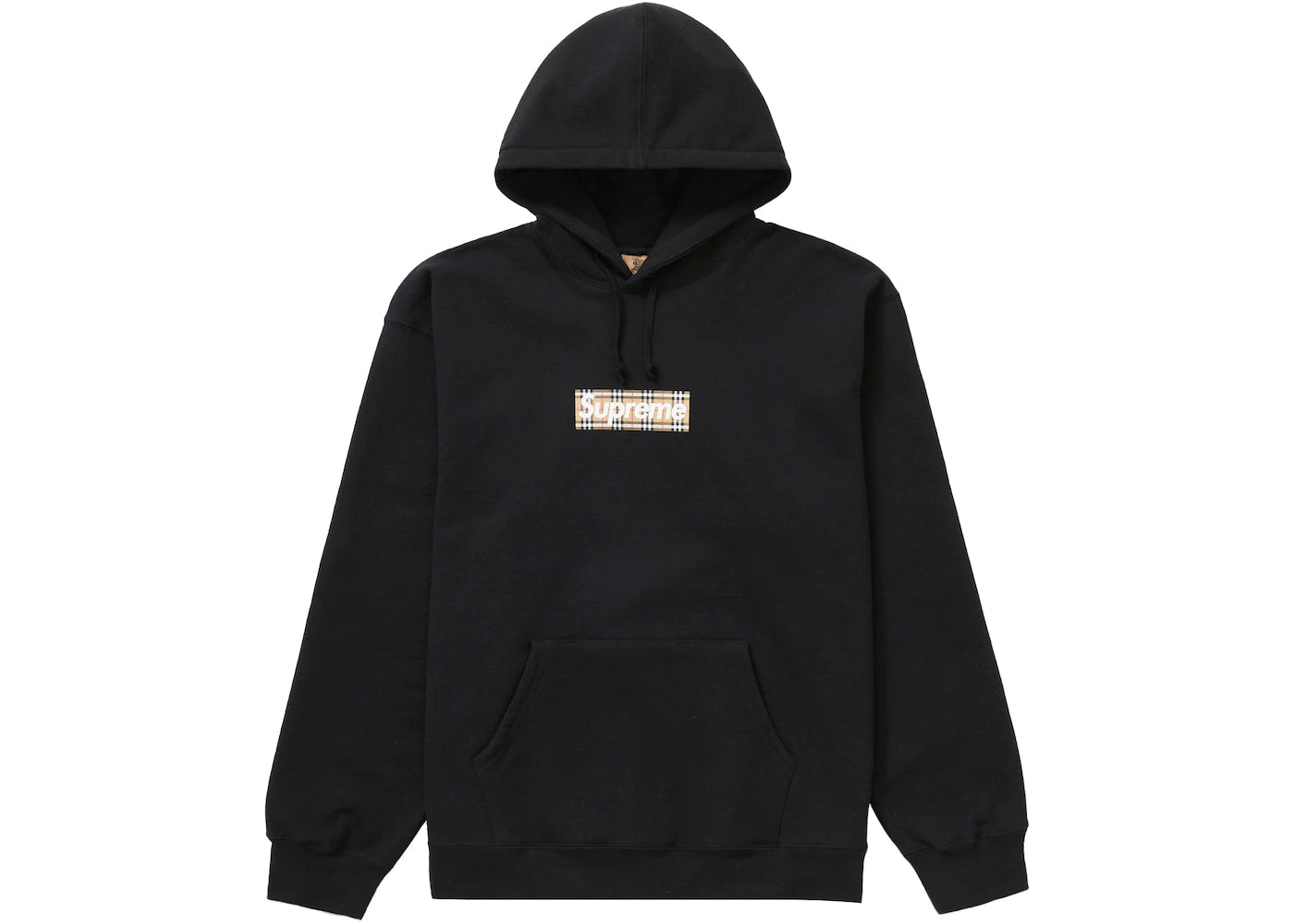 Supreme Burberry Box Logo Hooded Sweatshirt Heather Grey