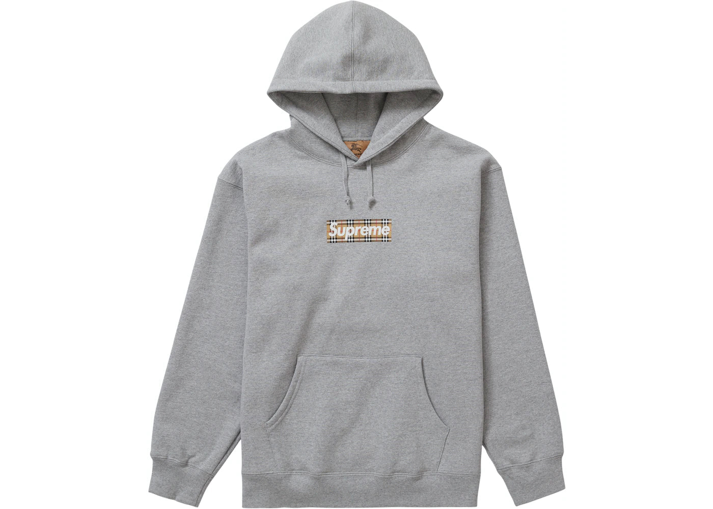 Supreme Burberry Box Logo Hooded Sweatshirt Light Pink