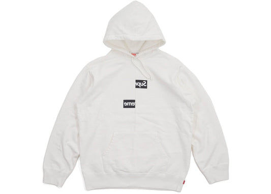 Supreme Comme des Garcons SHIRT Split Box Logo Hooded Sweatshirt White