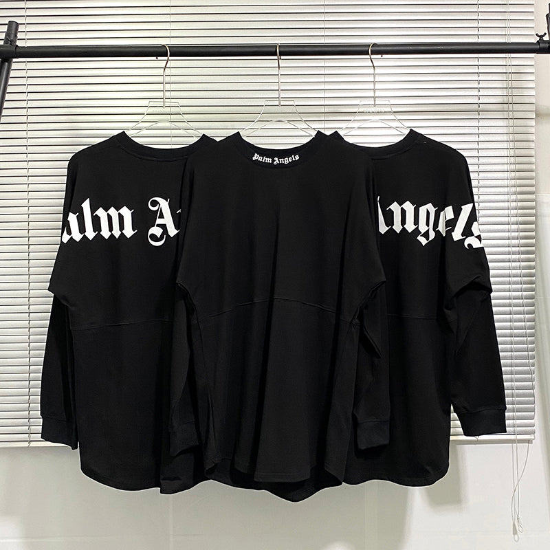 Palm Angels Logo Mock Neck Longsleeve T-Shirt
