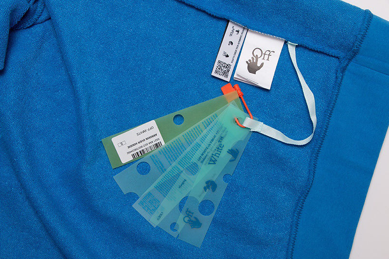 OFF-WHITE RUBBER STRIPES SKATE CREW SWEAT Cyan