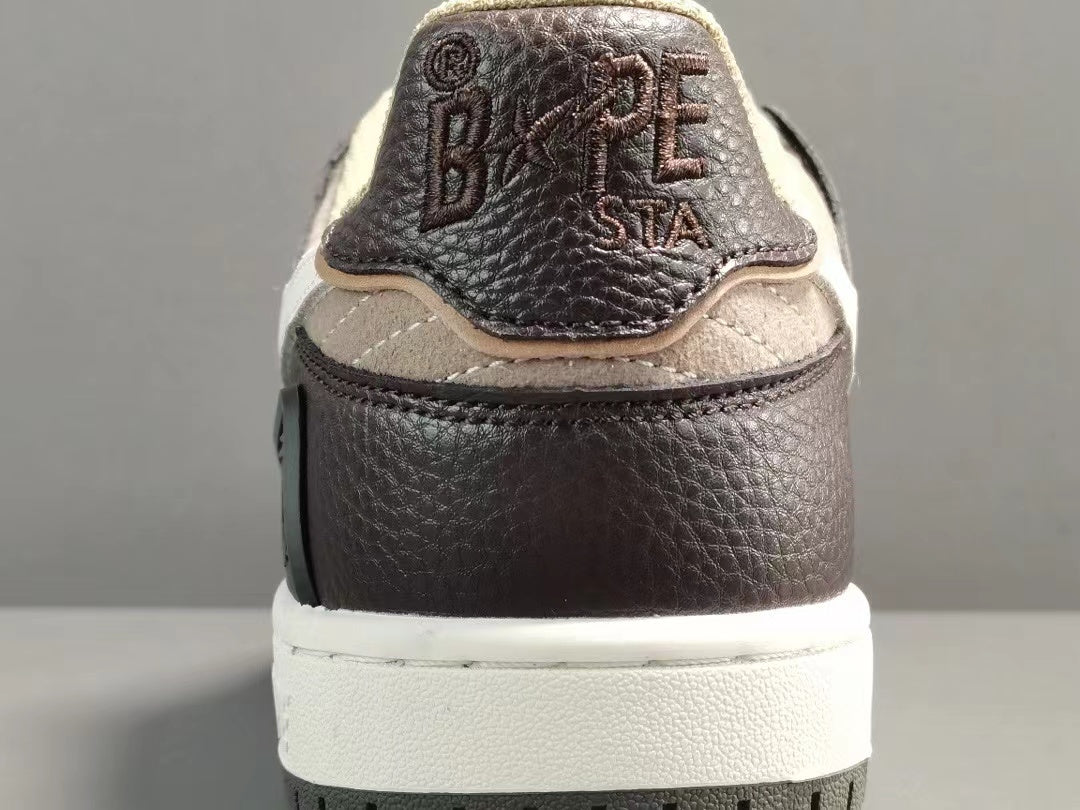A Bathing Ape Bape SK8 Sta Brown Ivory