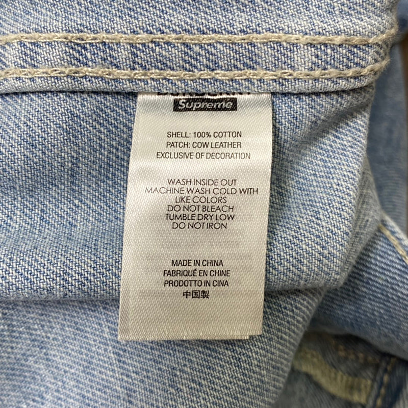 Supreme Burberry Denim Trucker Jacket Washed Blue