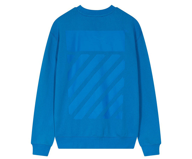 OFF-WHITE RUBBER STRIPES SKATE CREW SWEAT Black
