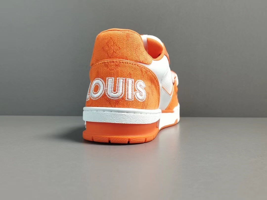 Louis Vuitton Trainer Monogram Denim Orange