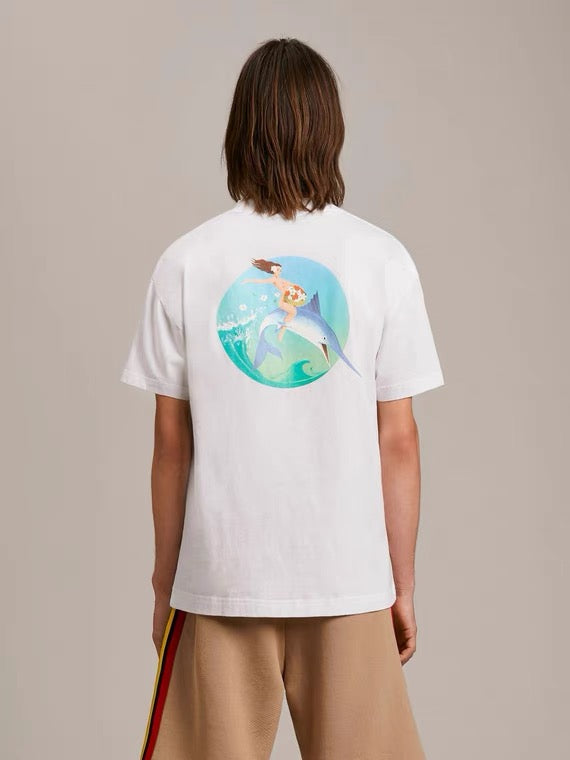 Palm Angels Fishing Club Embroidered Tee