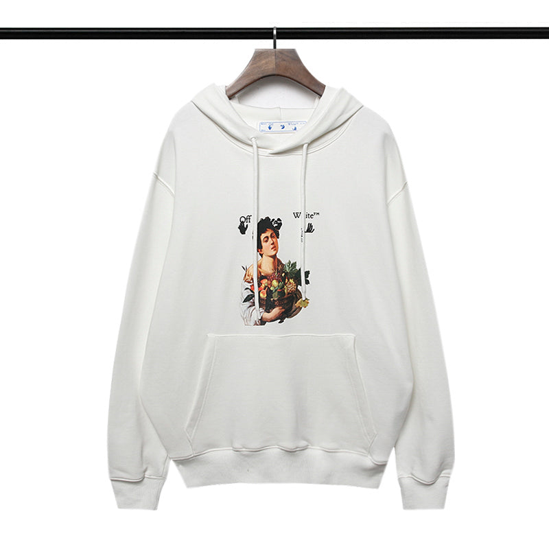 Off-White Caravaggio Boy Hoodie White Black