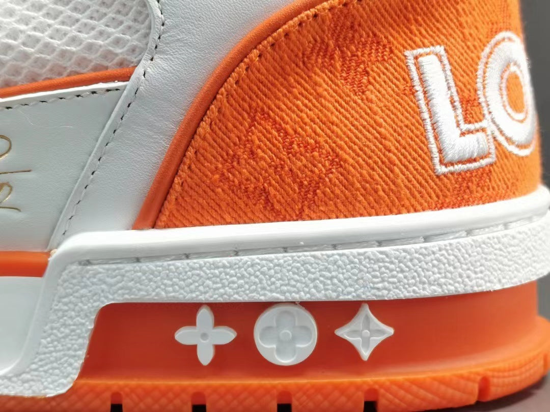 Louis Vuitton Trainer Monogram Denim Orange