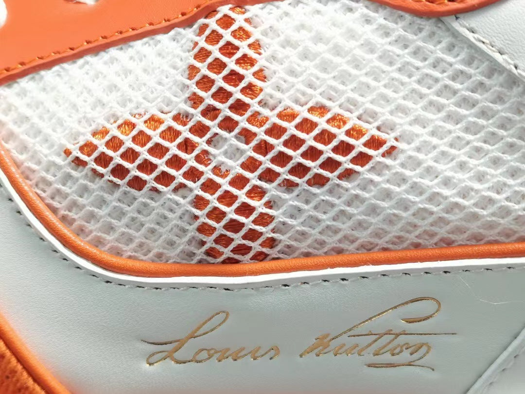 Louis Vuitton Trainer Monogram Denim Orange