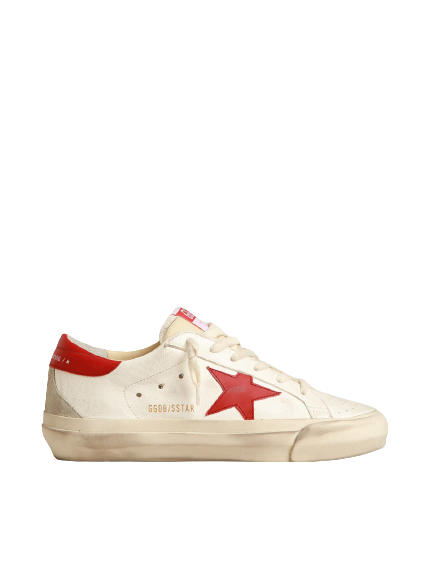Golden Goose SUPERSTAR LTD in nappa with red star and heel tab