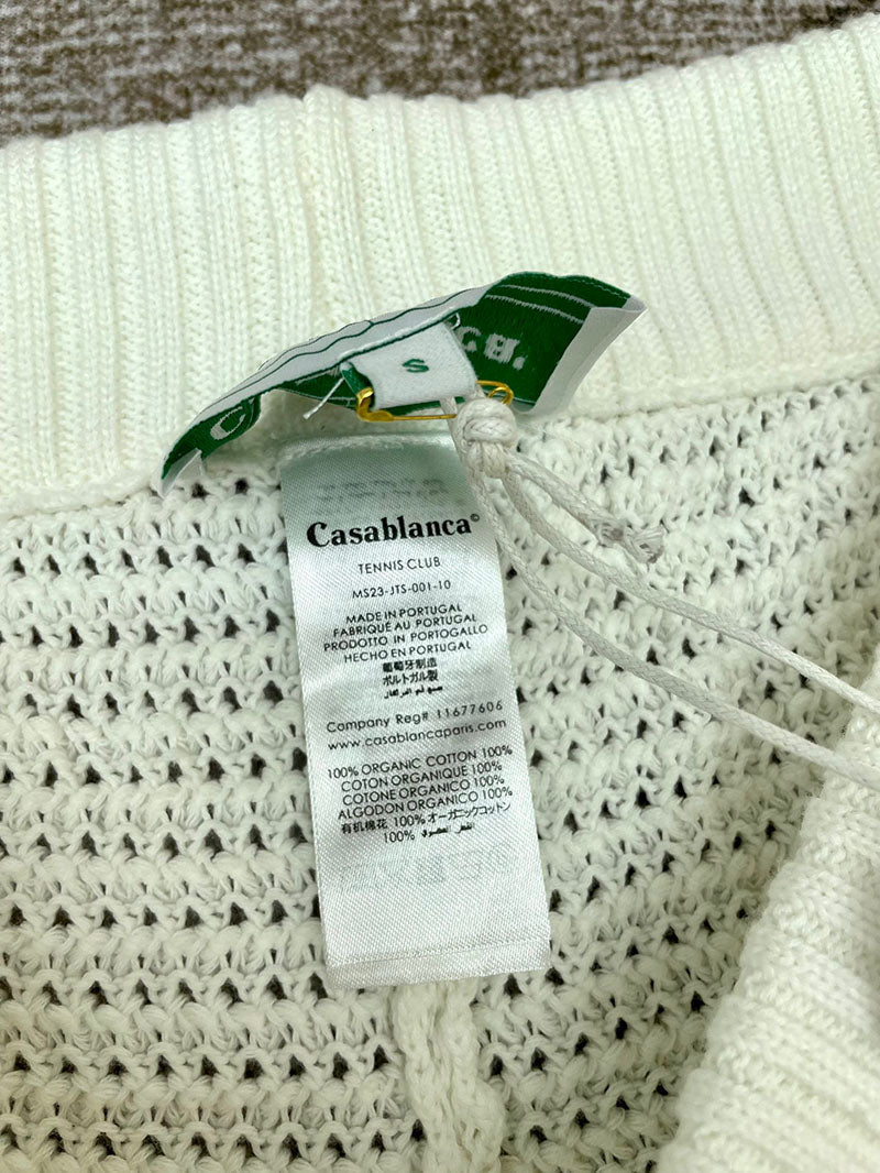 CASABLANCA Tennis Crochet Short in Green