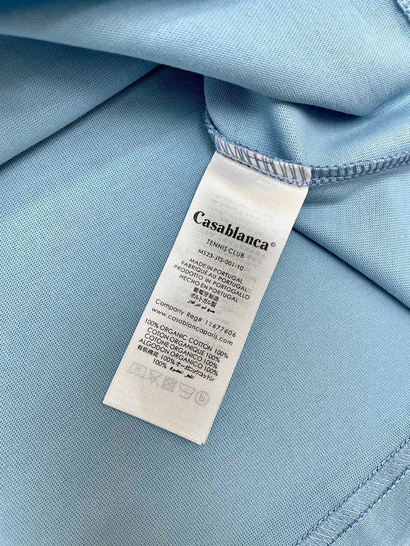 CASABLANCA Tennis Club Sub Printed T-Shirt Blue