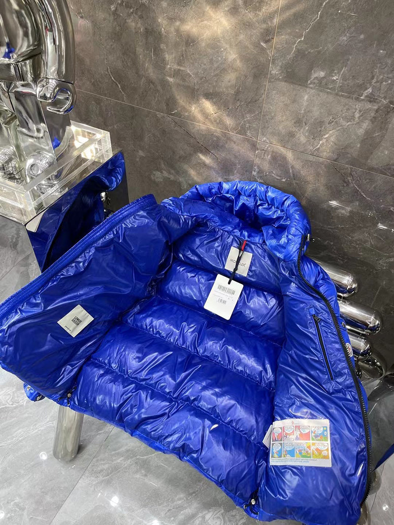 Moncler Ecrins Blue Nylon Down Jacket