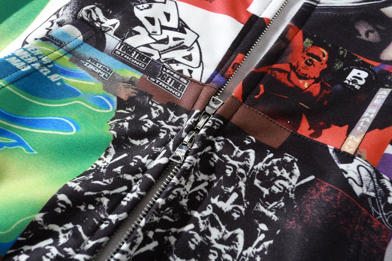 BAPE Album Monogram Shark Hoodie Multicolor