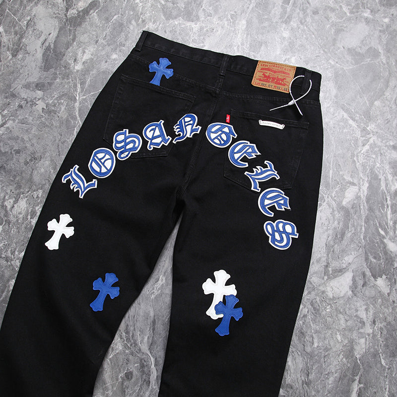 Chrome Hearts Los Angeles Exclusive Levi's Cross Patch Jeans