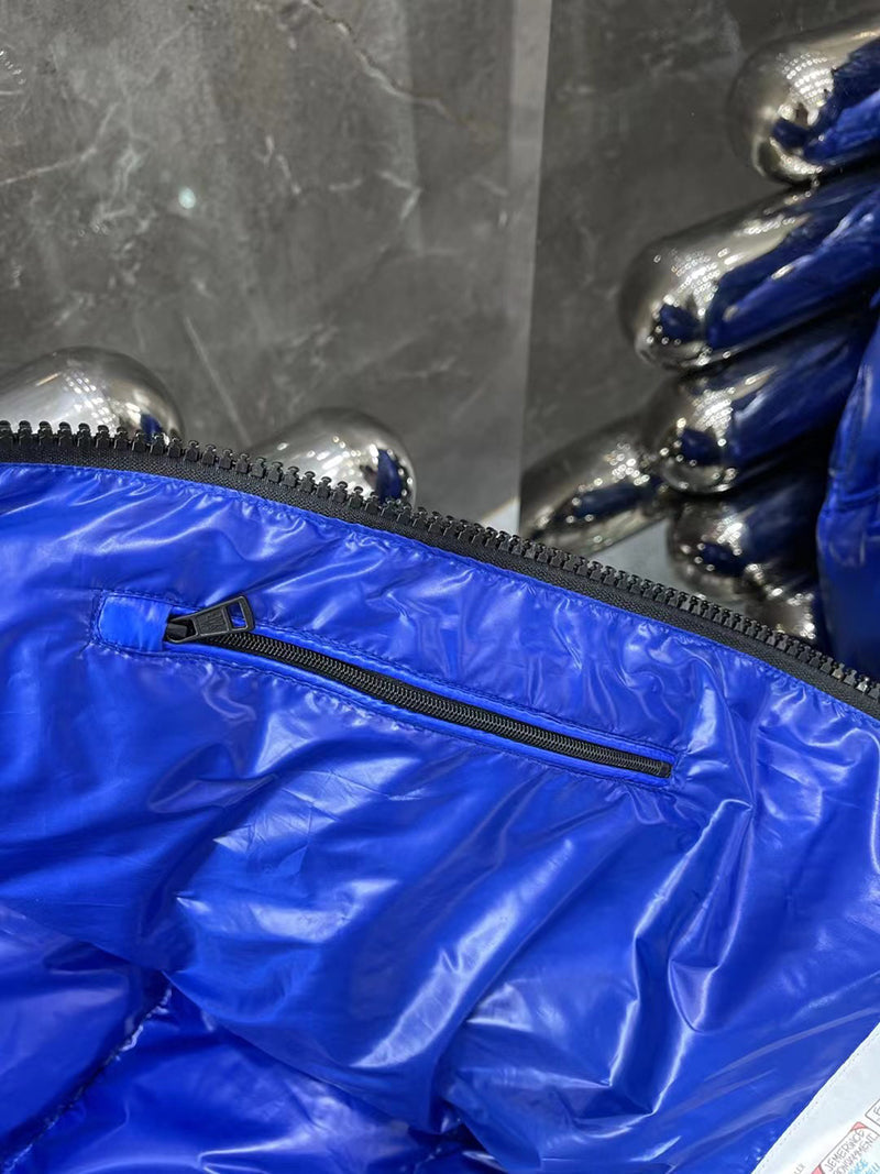 Moncler Ecrins Blue Nylon Down Jacket
