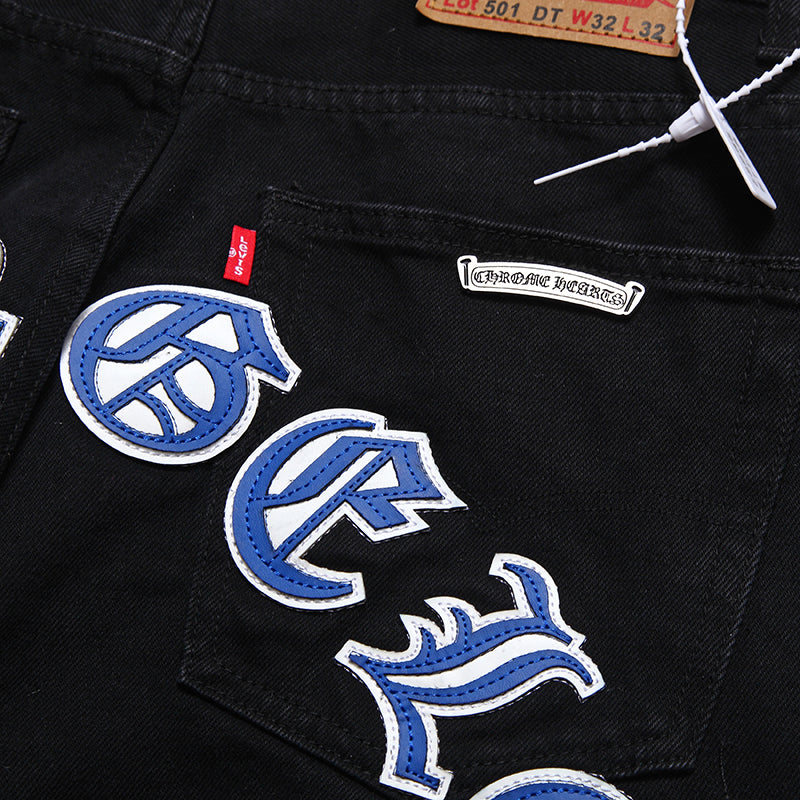 Chrome Hearts Los Angeles Exclusive Levi's Cross Patch Jeans