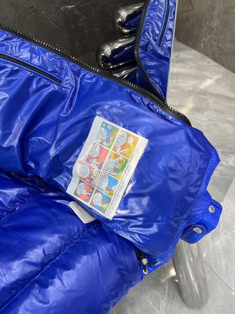 Moncler Ecrins Blue Nylon Down Jacket