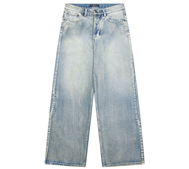 Balenciaga Oversized Wide-leg Jeans In Blue
