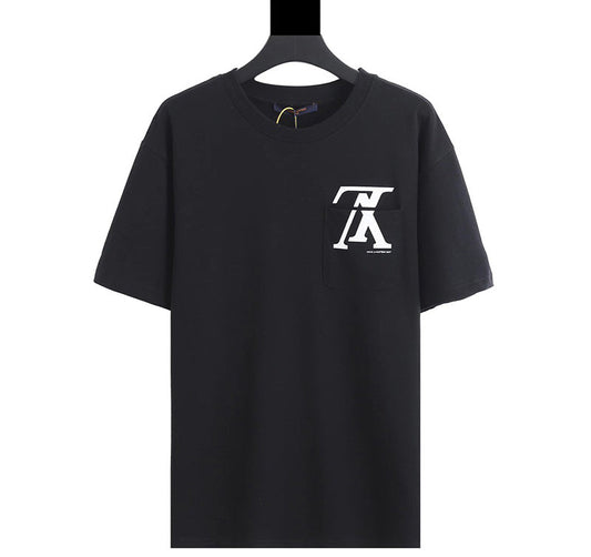 Louis Vuitton Upside Down LV Logo Pocket T Shirt Black