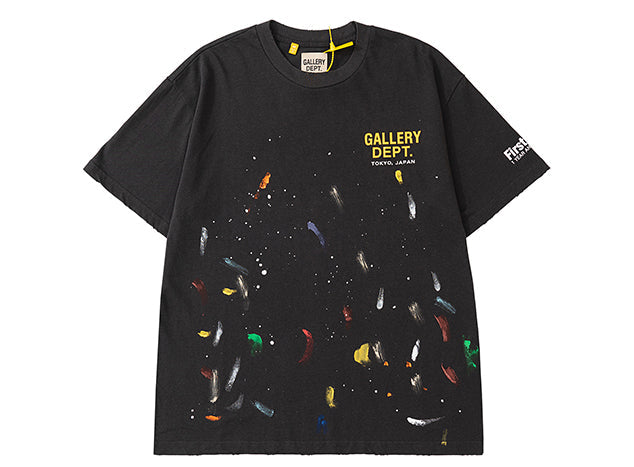 Gallery Dept 'Splash Ink' T Shirt Black