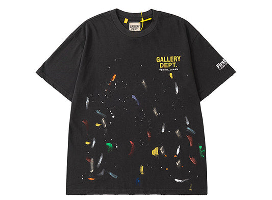 Gallery Dept 'Splash Ink' T Shirt Black