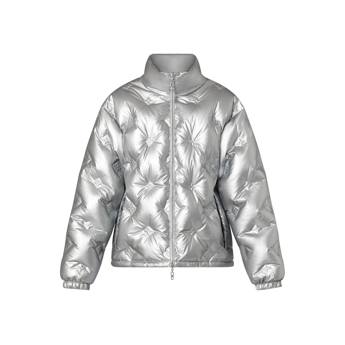 Louis Vuitton Metallic Monogram Flowers Reversible Puffer Jacket