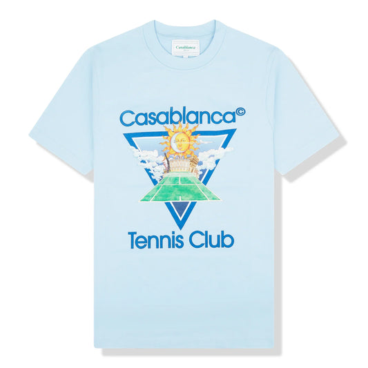CASABLANCA Tennis Club Sub Printed T-Shirt Blue