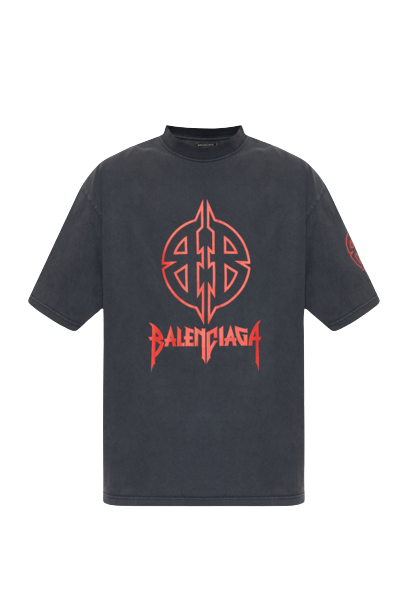 Balenciaga Metal BB Black Crew Neck Tee